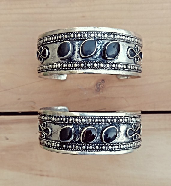 Aqeeq bracelet- stacking cuff bracelet- Tribal st… - image 1