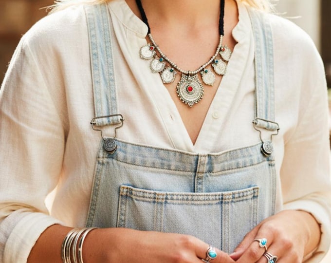 Gold Coin necklace- Pakistani jewelry- initial pendant