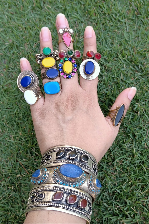 Aqeeq bracelet- stacking cuff bracelet- Tribal st… - image 3