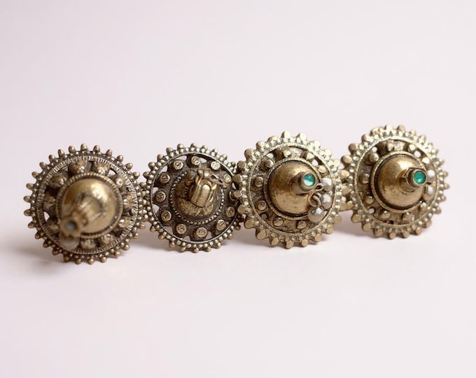 STACK OF Vintage Kuchi Ring: Adjustable Afghan Stacking Jewelry