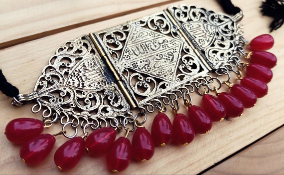 Handmade Pakistani Choker Necklace: Ethnic Tribal Statement