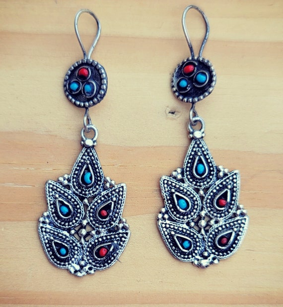Stone Earrings- Afghan earrings- Kuchi earrings- A