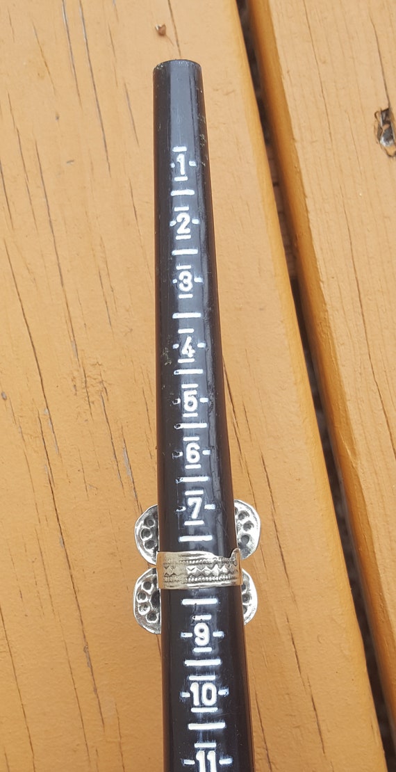 Silver Statement Ring: Kuchi Jewelry size 8 - image 3