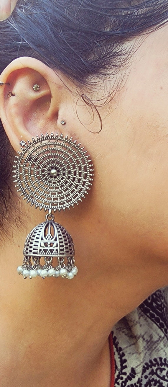 Banjara Earring- Indian Jewelry- Rajastani Silver 