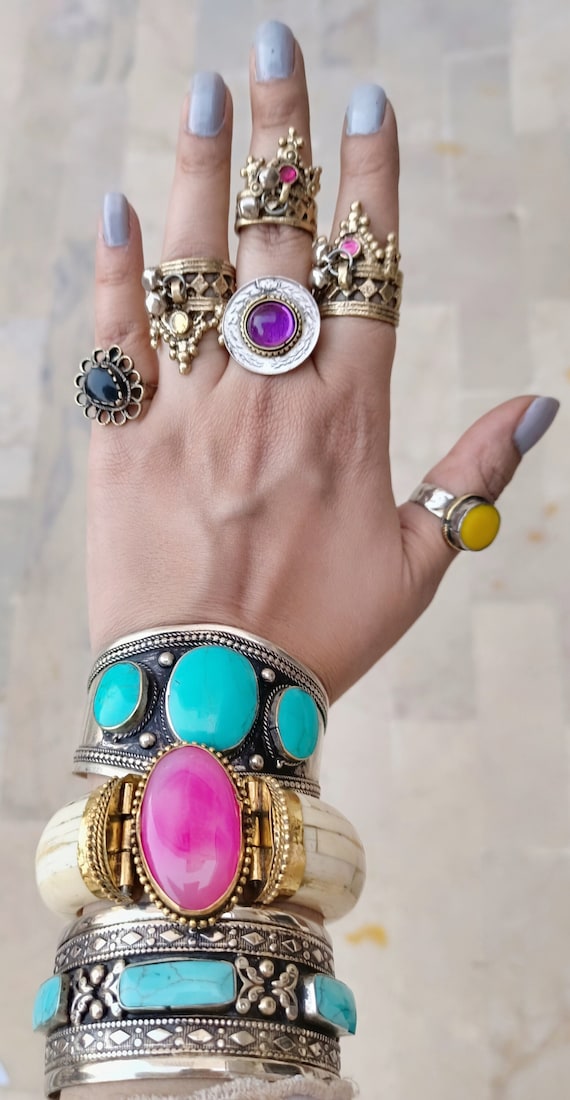 Turquoise jewelry- boho bracelet-  cuff bracelet- 