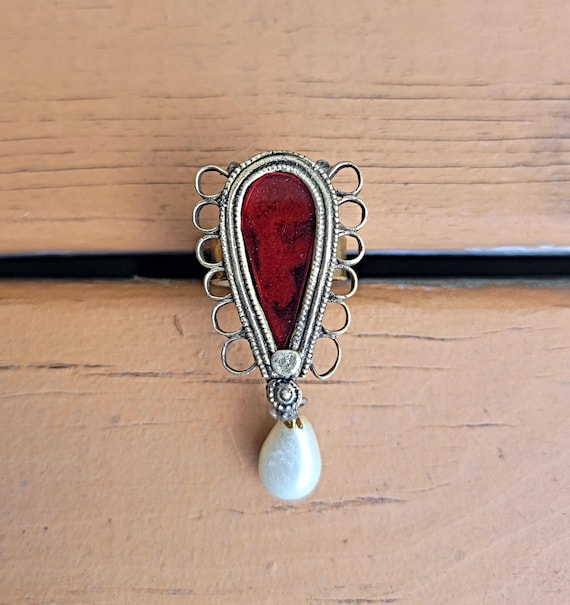 Afghan Kuchi Adjustable Ring – Tribal Boho German… - image 1