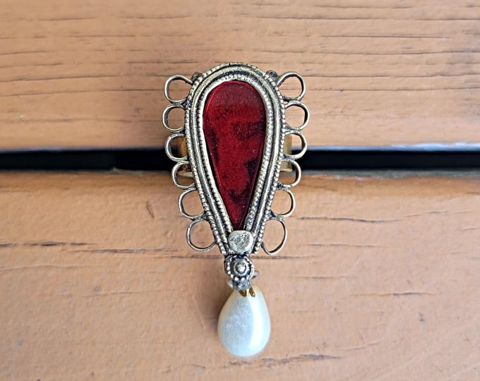 Afghan Kuchi Adjustable Ring – Tribal Boho German Silver Jewelry