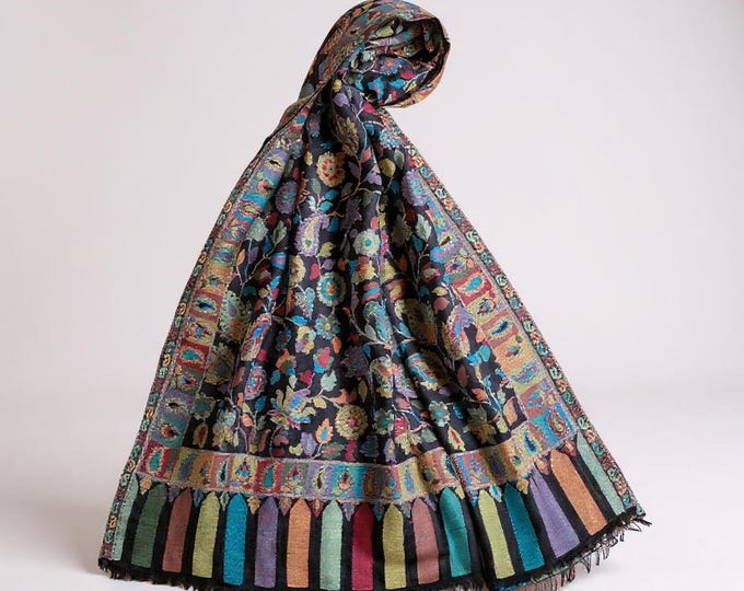 Black Pure Cashmere Scarf- Cashmere stole- Cashmere Shawl- Pashmina -  Scarf- Winter Accessories- Winter Pashmina Shawl- Cashmere shawls