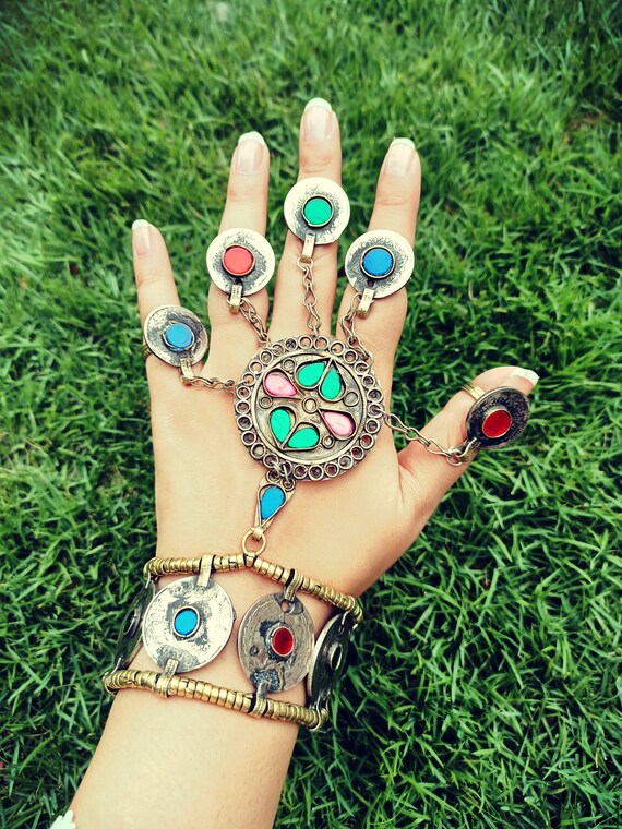 Gypsy Bellydance Ring- Afghan Jewelry- Afghan ethn
