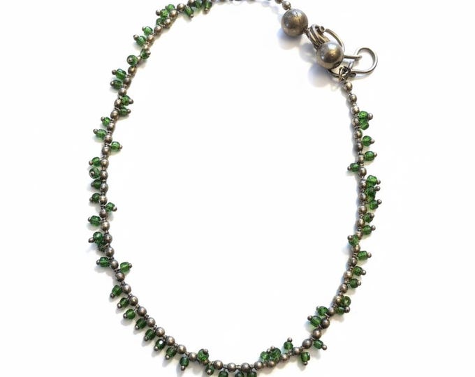 Gold Ankle Bracelet -  Beaded Anklet - Foot Jewelry - Beach Jewelry-