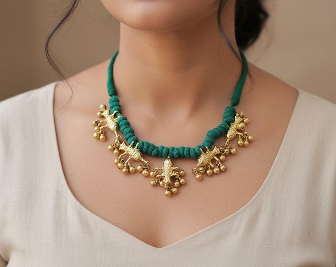 Handmade Pakistani Choker Necklace: Ethnic Tribal Jewelry