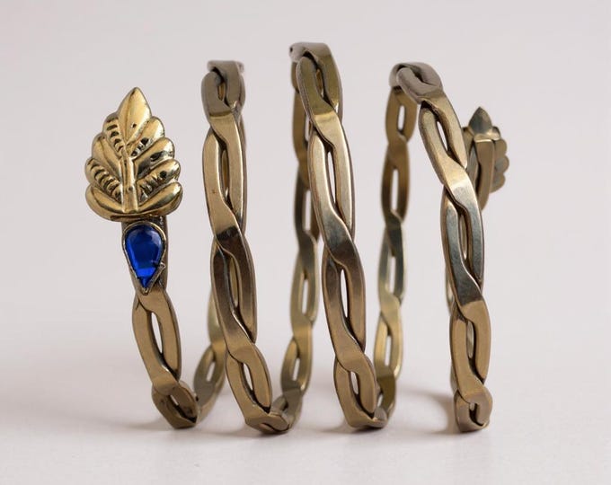 Afghan Tribal Armlet Bracelet: Antique Silver Boho Jewelry