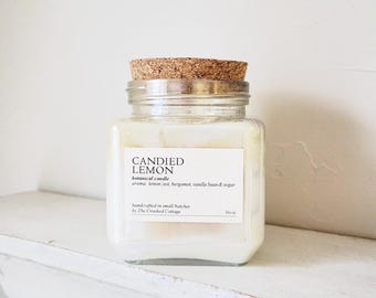 16oz Square Apothecary Jar Candles | Summer Collection | 20 scents to choose from!