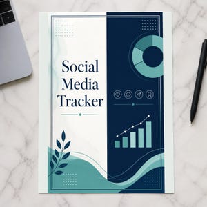 Social Media Tracker Printable, Coach Business Analytics Dashboard, Content Performance Monitor, Engagement Analytics Worksheet, Growth