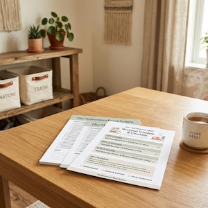 3-dagars utrensningsutmaning i PDF-format, checklista för helgens hemåterställning, organisationsplanerare (digital nedladdning)
