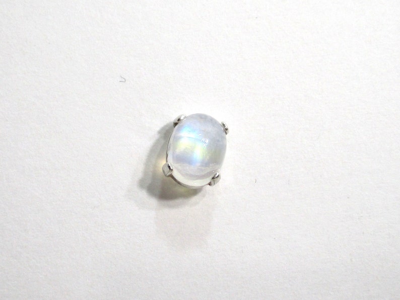 Blue Stone Tie Tack Blue Moonstone Tie Tack 10x8 Moonstone Tie Tack Blue Tie Tack 925 Sterling Silver Setting