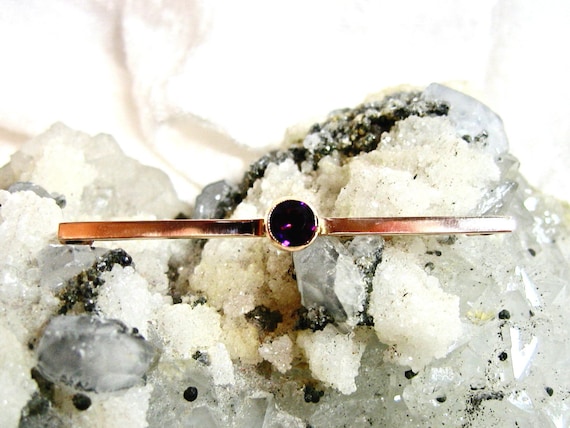 Vintage Amethyst Brooch, Amethyst Brooch, Art Dec… - image 2