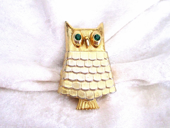 Vintage Owl Brooch, Vintage Avon Owl Brooch, Vint… - image 2