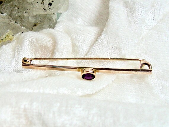 Vintage Amethyst Brooch, Amethyst Brooch, Art Dec… - image 4