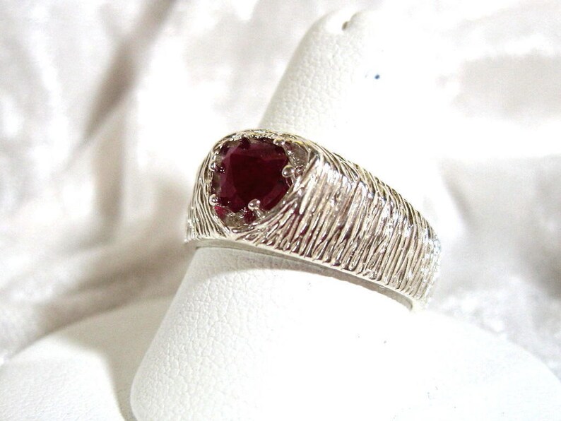 6mm Mens Genuine Ruby Ring Mens Ruby Trillion Ring Mens Ruby | Etsy