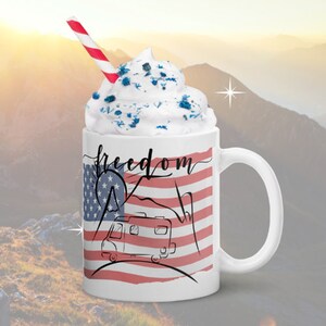 Patriotic Freedom Flag RV Mug