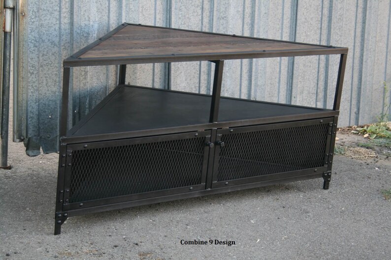 Eckeinheit Eck-TV-Ständer. Vintage industrielle Eckschrank | Etsy