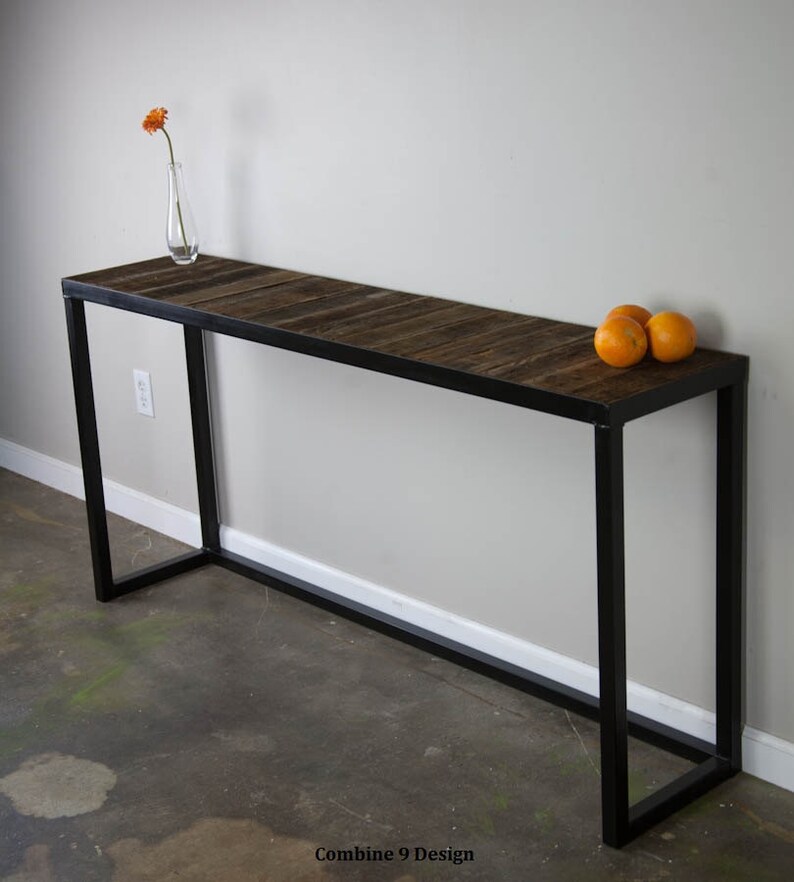 Sofa Table With Reclaimed Wood. Modern Vintage Console Table. Etsy