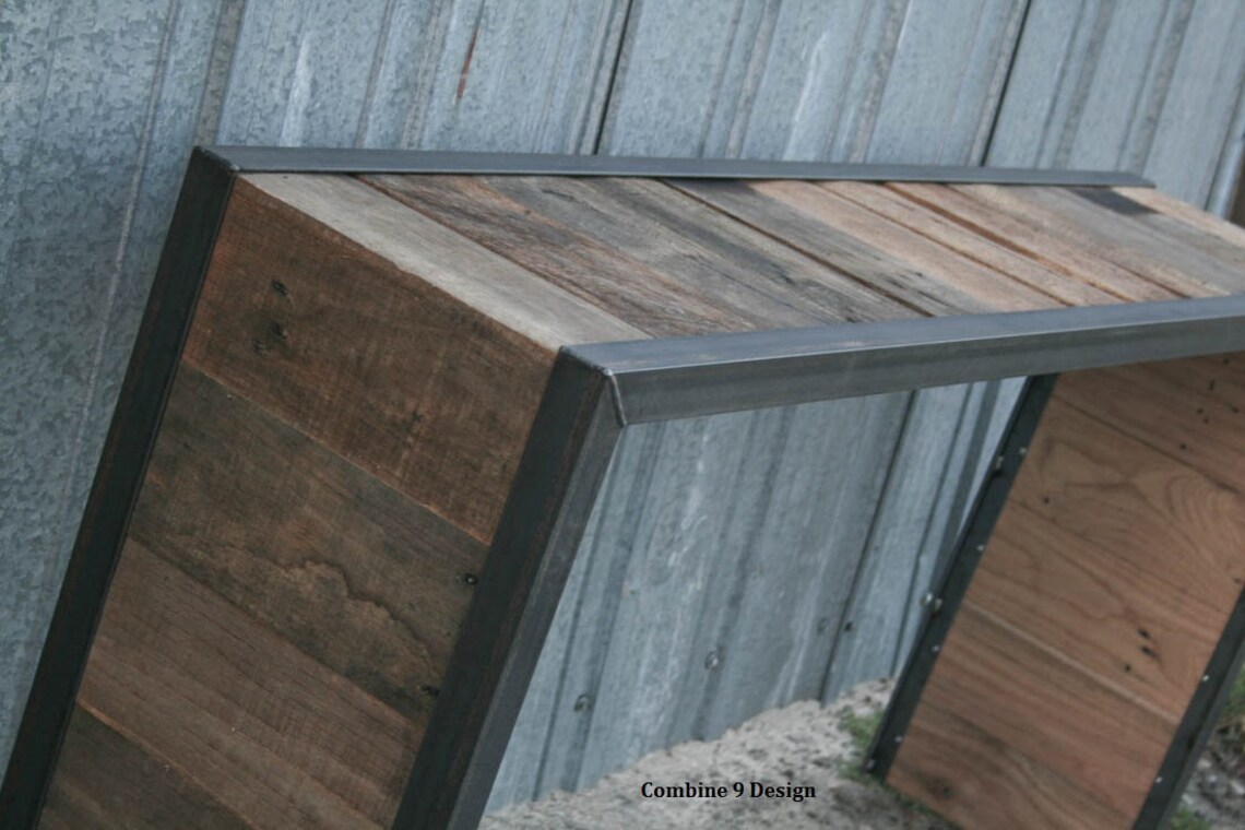 Reclaimed Wood Console Table. Vintage Industrial Sofa Table. Etsy