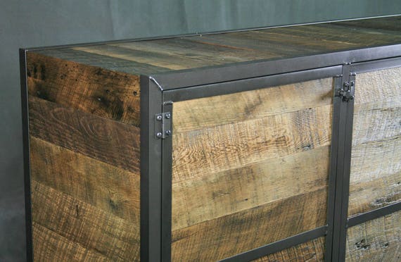 Tv Lift Cabinet Reclaimed Wood Tv Hideaway Console Rustic Etsy