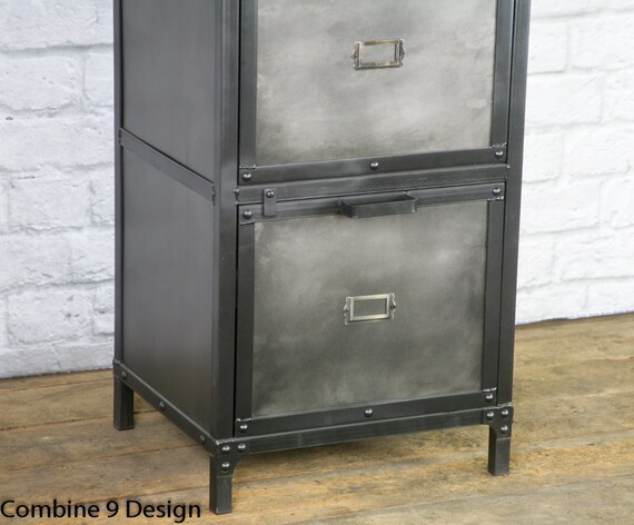 industrial filing cabinet, modern industrial file drawer, vintage  industrial office file cabinet, lingerie chest, dresser,metal file cabinet