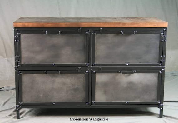 Storage Vintage Industrial Style, Vintage File Cabinet