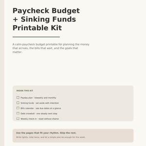 Paycheck Budget + Sinking Funds Printable Kit | Biweekly Budget Planner PDF image 2