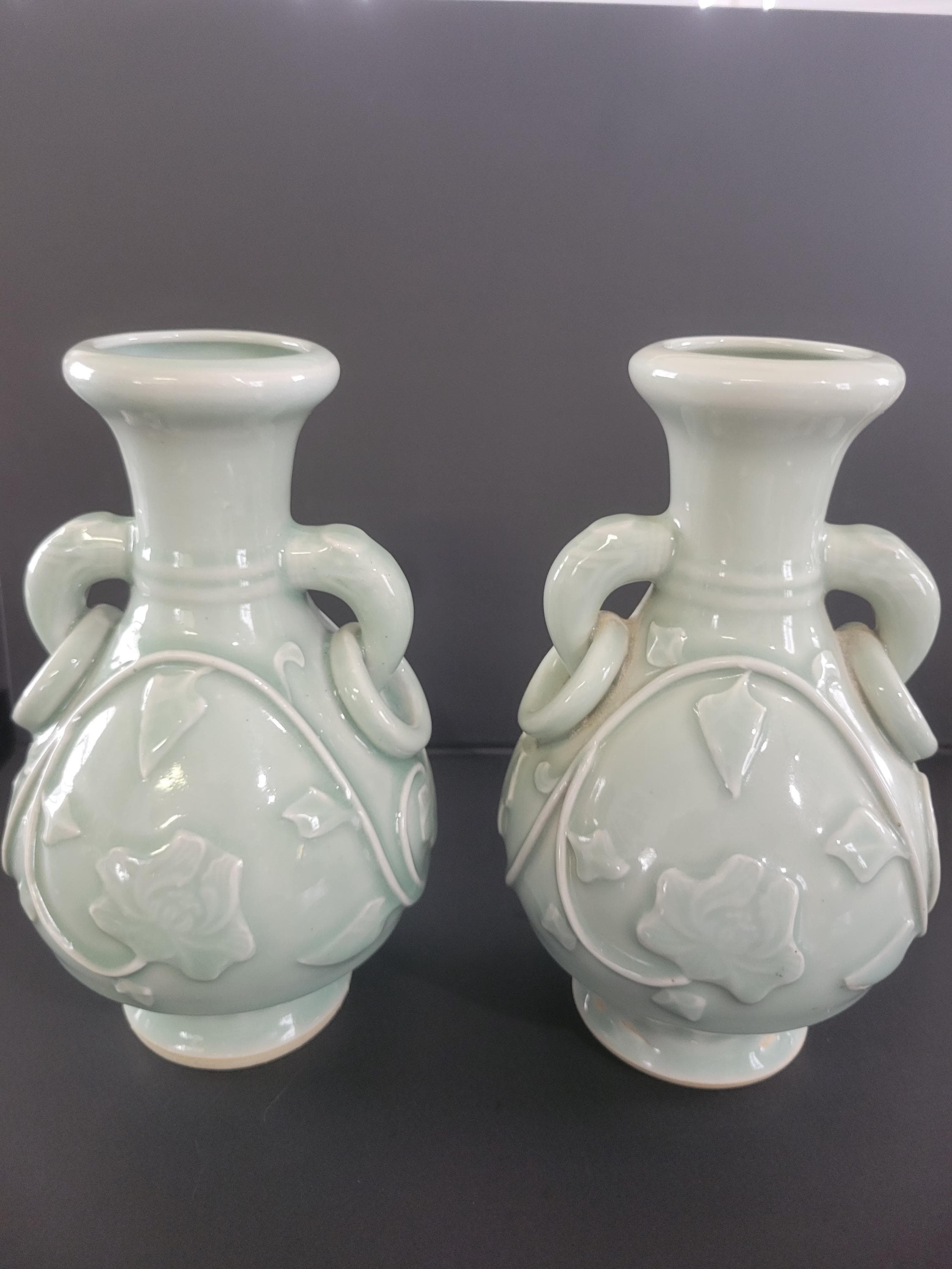Porcelain Chinese Celadon Vase - Etsy