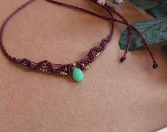 Macrame Choker Bordeaux