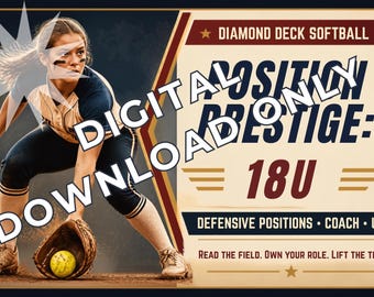 Softball-Positionskarten (U18) | Druckbare Spielerpositionskarten | Digitaler Download