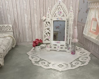Shabby chic dollhouse full-length mirror- free shipping to the US