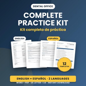 Kit para consultorio dental / 12 formularios editables (Word + PDF)