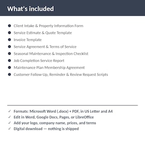 Locksmith Business Forms Bundle | 8 Editable Templates: Intake, Estimate, Invoice, Agreement, Checklists, Scripts | Word + PDF Bild 2