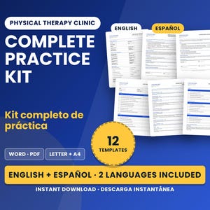 Physical Therapy Practice Kit | 12 Editable Forms (Word + PDF)