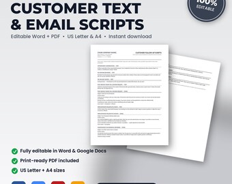 Locksmith Customer Follow-Up, Reminder & Review Request Scripts | Editable Word + PDF | US Letter + A4 | Instant Download