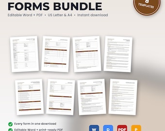 Pest Control Business Forms Bundle | 8 Editable Templates (Word + PDF)