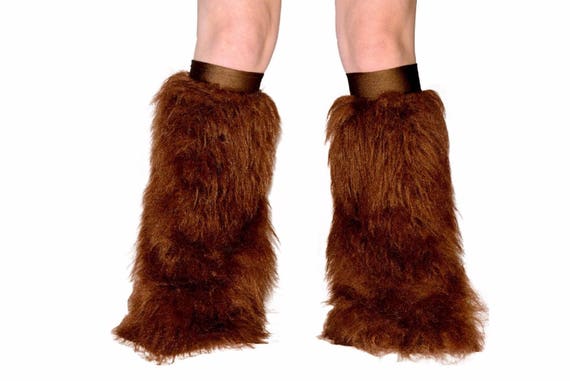 Brown Rave Fluffies Fluffy Leg Warmers 