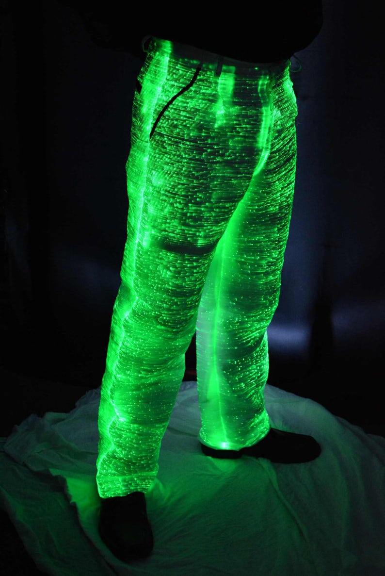 Sound Activated LED Pants Unique Light Up Bluetooth App Controlled Pants Sound Reactive Pants Sound Responsive Light Up Pants