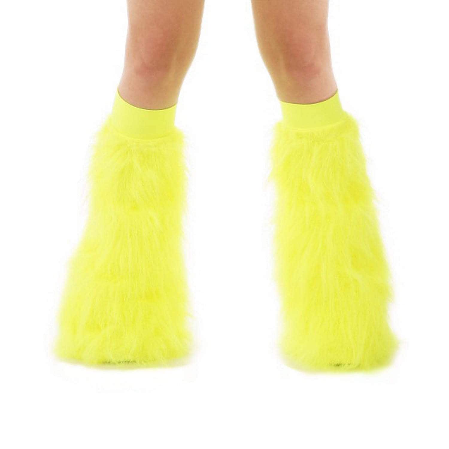 yellow fur boots