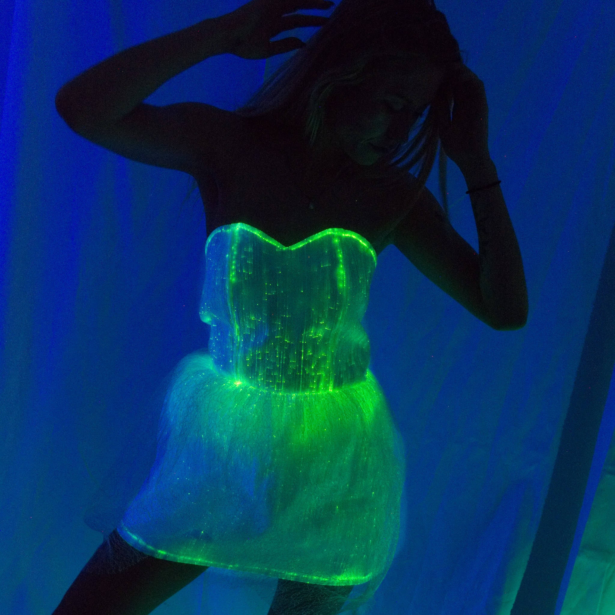 LED Festival Dress Fiber Optic Light Up Dress Glow in the Etsy