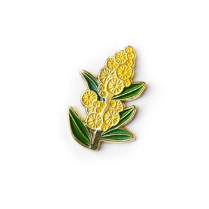 LAPEL PIN Australiana Wattle Flower image 1