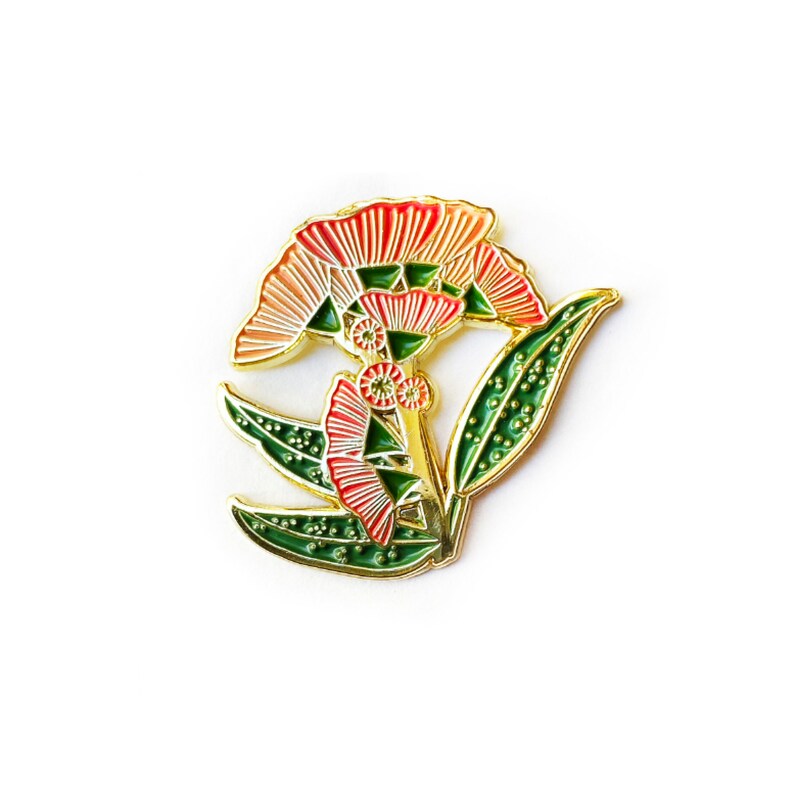 LAPEL PIN Australiana Gum Flower image 1