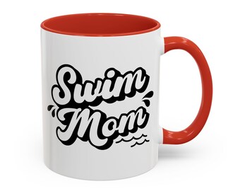 Kubek do kawy Swim Mom Accent - Kubek Swim Mom, kubek dla mamy, prezent dla mamy swimSwim, kubek do pływania