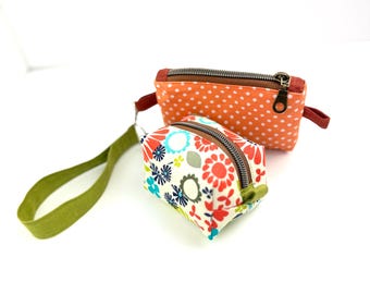 Wristlet Wallet & Coin Pouch Set | Cute Gift for Women | Purse Organizer | Handmade Wristlet