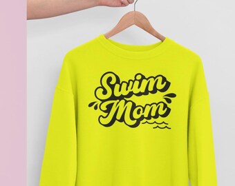 Swim Mom Sweatshirt: Embroidered Cotton-Blend Team Apparel
